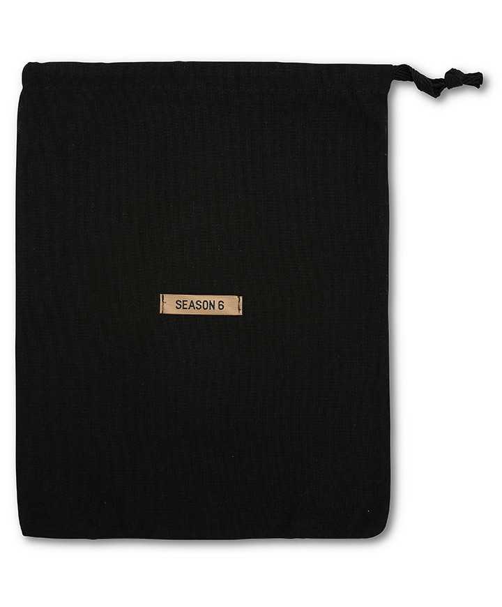 REPS Bag for Shoes and Ankle Boots Black 100% Cotton 160gr / mtq, 1 Heavy Cotton Tape 10mm