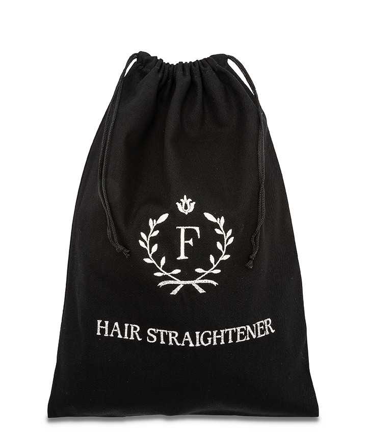 Bag for Hotels and Hotels Portaphon Embroidered 100% Cotton Drill Black 2 Laces