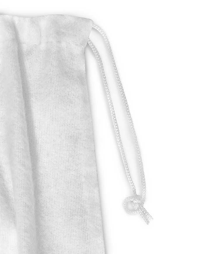 White Fleece Bag for Women's Shoes 165 gr / mtq 1 lace